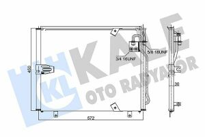 KALE BMW Радиатор кондиционера 5 E34,7 E32