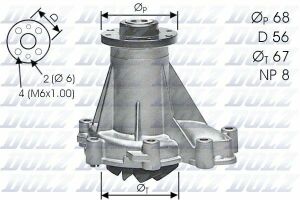 Водяний насос OM601/602 MB207-410/Sprinter 95-00/Vito 96-99