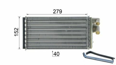 Радиатор печки Audi 100/A6-97 (279x152x40) (Premium Line! OE)