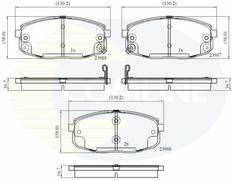 CBP31798 Comline - Тормозные колодки для дисков