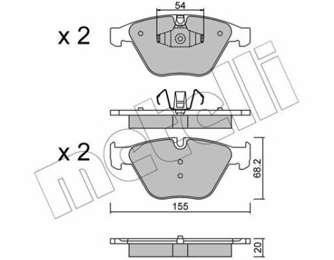Колодки гальмівні (передні) BMW 3 (E90-93/F30/F80) 04-/5 (E60-61)/6 (E63-64) Колодки гальмівні (передні) BMW 3 (E90-93/F30/F80) 04-/5 (E60-61)/6 (E63-64)