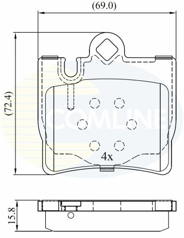 CBP01143 Comline - Гальмівні колодки до дисків