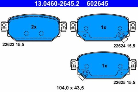 Колодки тормозные (задние) Mazda CX-3 1.8/2.0 18-