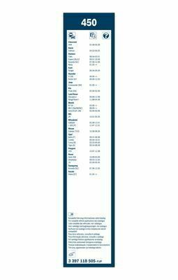 Щетки стеклоочистителя (450/450mm) BMW 3 (E21)/5 (E12/E28)/6 (E24) 71-89