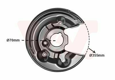 Захист диска гальмівного (заднього) (R) Audi Q3/Seat Alhambra II/VW Passat 05-18