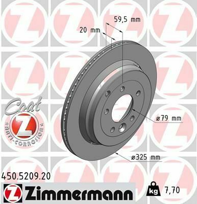 Диск тормозной (задний) Land Rover Discovery III/IV 04-/Range Rover Sport 05-13 (325x20) (с покрытием)