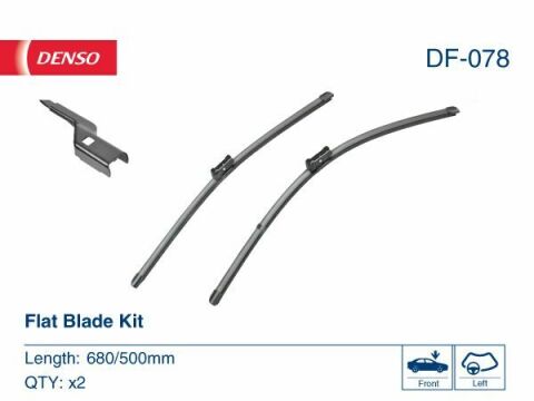 Комплект стеклоочистителей flat blade kit