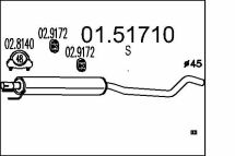 Середня частина вихлопної системи (Резонатор)