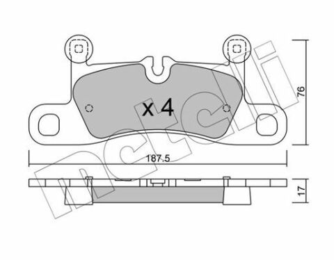 Тормозные колодки (задние) VW Touareg/Porsche Cayenne 10-