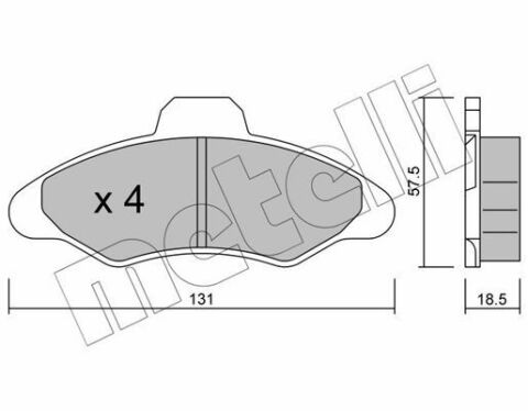 Колодки гальмівні (передні) Ford Escort V/VI 90-00/Orion III 90-93