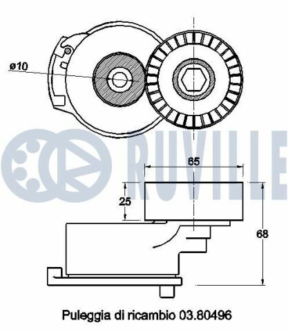 Ролик натяжной поликлин. ремень c5,ford mondeo,kuga 2.0hdi/2.0tdci