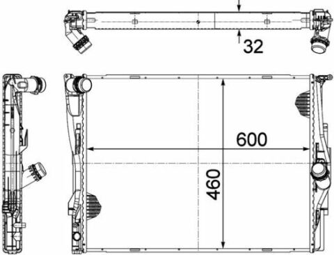 Радіатор  охолодження  BMW  1  3  (E90  91  92  93)