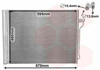 Радиатор кондиционера BMW 5 (F10/F11)/7 (F01/F02/F03/F04) 09-18 N52/N53/N63