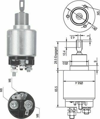 MAGNETI MARELLI Реле стартера, що втягує, FORD 1,4/1,8/2,9 92-96 [940113050344]