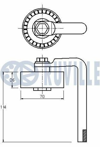 Ролик натяжной e38/e39/e46/e53 2,5-3,0d