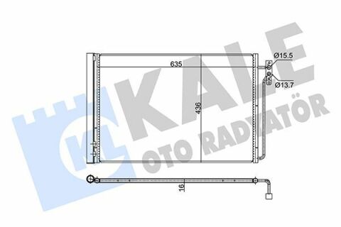 KALE LANDROVER Радиатор кондиционера Range Rover III 3.0d/4.4 02-