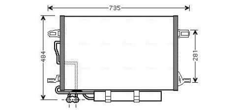радиатор кондиционера (конденсатор) с осушителем w211 02-