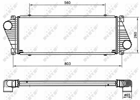 Радиатор интеркулера MB Sprinter TDI/CDI 96-06