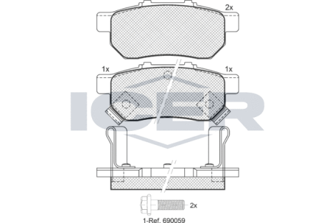 Колодки тормозные (задние) Honda Civic V/VI 91-00/CRX III 92-98/Jazz III/IV 02-/City V 08-