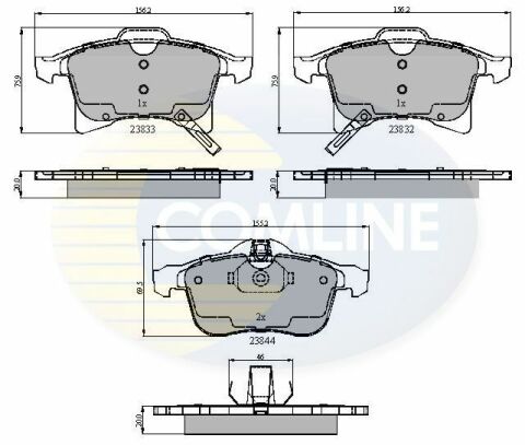 CBP31307 Comline - Гальмівні колодки до дисків