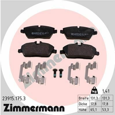 Колодки тормозные (передние) BMW 1 (E87) 03-12 (Lucas-Giling) (с аксессуарами)