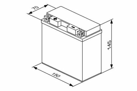 Аккумуляторная батарея 12Ah/190A (152x70x150/L+) (AGM) (мото) заменена 0986FA1320