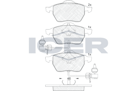 Колодки тормозные (передние) Audi A4/A6 95-09/Skoda SuperB 01-08/VW Passat B5 96-05 (+датчик)