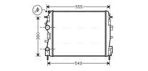 Радіатор охолодження RENAULT KANGOO 98 &amp;gt; 08 (Ava)