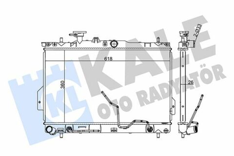 KALE HYUNDAI Радіатор охолодження Matriz 1.5CRDi/1.8 01-