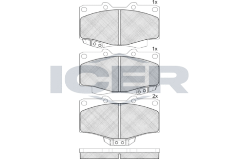 Колодки гальмівні (передні) Toyota Land Cruiser/4Runner 84-01/Hilux 83-05/Great Wall Safe F1 06-09