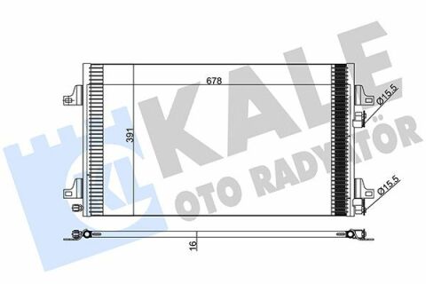 KALE RENAULT Радіатор кондиціонера Laguna II 04-,Vel Satis 02-