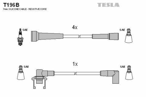 Кабель зажигания к-кт TESLA Volvo 85-91 1,7