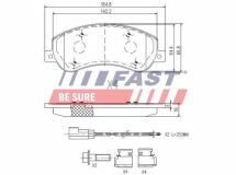 Колодки Тормозные FORD Transit 06- перед 2-Датчики 330/350