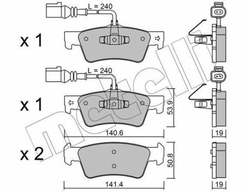 Колодки гальмівні (задні) VW Touareg 2.5 TDI 02-10