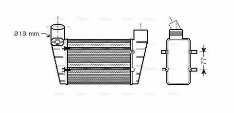 Інтеркулер Audi A4/6, Passat 1.8T/1.9TDI 97-VW