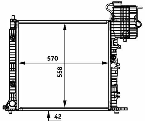 Радиатор охлаждения MB Vito (W638) 2.2CDI 99-03 (АКПП/+AC)