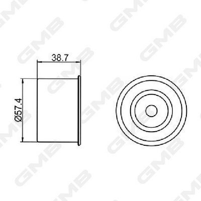 Натяжной ролик galant v 2.5 92-95 mitsubishi