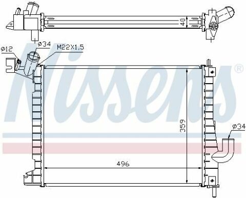 Радиатор OP VECTRA B(95-)2.0 TD(+)[OE 1300 178 ]