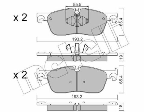 Колодки гальмівні (передні) Land Rover Range Rover Velar 2.0/3.0 17-