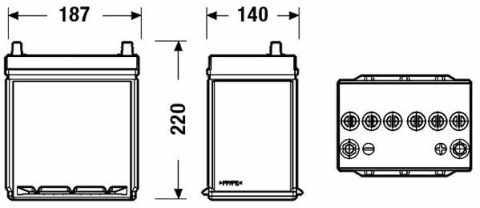 Акумуляторная батарея 35Ah/240A (187x127x220/+R/B1) Excell