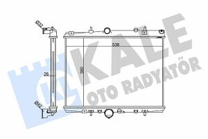 KALE CITROEN Радіатор охолодження C5 I,II 1.8 16V 01-,Peugeot 406/607 1.8/2.0HDI