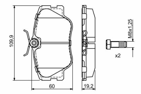 Колодки тормозные (передние) MB 190 (W201)/124 (W124) 84-93/E-class (W124/S124/C124/A124) 93-98