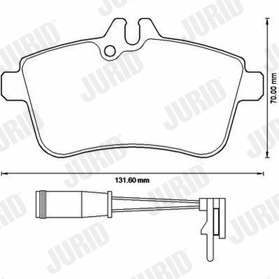 JURID DB Гальмівні колодки передні W169/245 04-