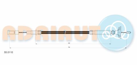 Трос зчеплення Golf I, Caddy 76-VW
