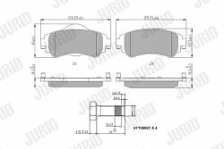 Тормозные колодки передние Citroen C4 09– Тормозные колодки передние Citroen C4 09–