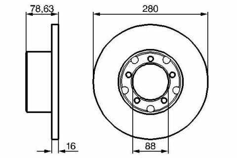 Диск тормозной передний MERCEDES-BENZ T1 (601) 77-95