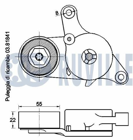 Ролик натяжной mini (r56) cooper sd 11-13, toyota verso 13-18