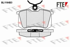Комплект гальмівних накладок, дискове гальмо