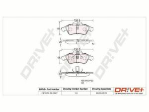 DP1010.10.0987 Drive+ - Тормозные колодки для дисков