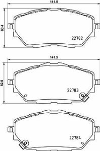 гальмівні колодки перед. c-hr 16-, corolla 2.0 hybrid 19-